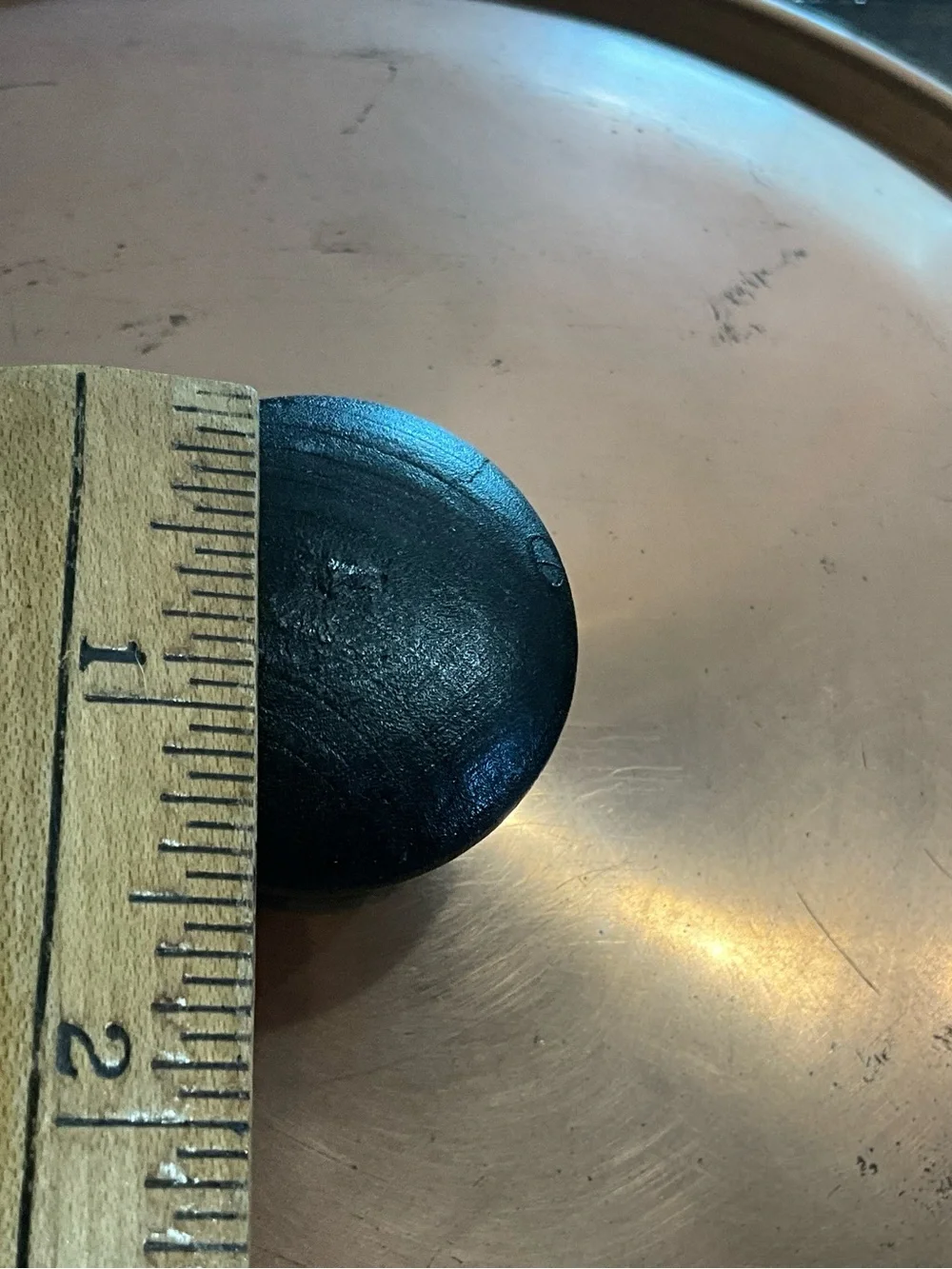 Vintage Copper Replacement Lid 10” with Black Wood Knob for Pot or Pan
